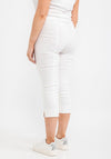 Robell Rose 07 Slim Fit Cropped Trousers, Off White