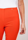Robell Marie 07 Slim Fit Cropped Trousers, Orange