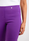 Robell Rose 07 Slim Fit Capri Trousers, Purple