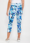 Robell Bella 09 Ankle Grazer Floral Trousers, Blue