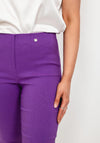 Robell Rose 09 Ankle Grazer Trousers, Purple