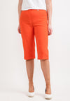 Robell Bella 05 Slim Knee Length Shorts, Orange