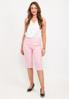 Robell Bella 05 Slim Knee Length Shorts, Soft Rose