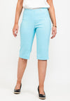 Robell Bella 05 Slim Knee Length Shorts, Pacific Turquoise