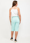 Robell Bella 05 Slim Knee Length Shorts, Mint Green