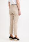 Robell Bella 09 Ankle Grazer Denim Look Trousers, Beige
