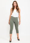 Robell Rose 07 Slim Fit Cropped Trousers, Ivy Green