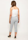 Robell Rose 07 Slim Fit Capri Trousers, Light Grey
