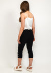 Robell Marie 07 Slim Fit Cropped Eyelet Detail Trousers, Navy