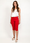 Robell Lexi 05 Knee Length Golf Shorts, Red