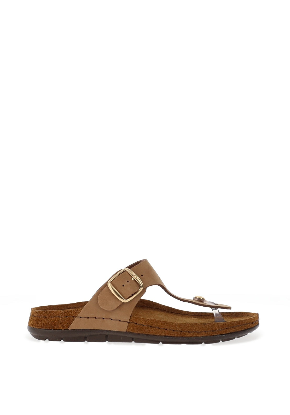 Rohde Womens Leather T-Bar Sandals, Natural