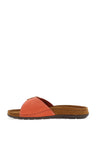 Rohde Womens Leather Single Buckle Chunky Slip On Mules, Coral