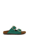 Rohde Leather Buckle Chunky Slip On Mules, Green