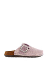 Rohde Womens Wool Buckle Slip on Mules, Lilac