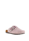 Rohde Womens Wool Buckle Slip on Mules, Lilac