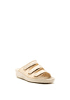 Rohde Womens Leather Velcro Strap Slip on Sandals, Nude
