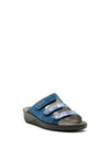 Rohde Suede Velcro Strap Slip on Sandals, Blue