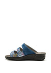Rohde Suede Velcro Strap Slip on Sandals, Blue