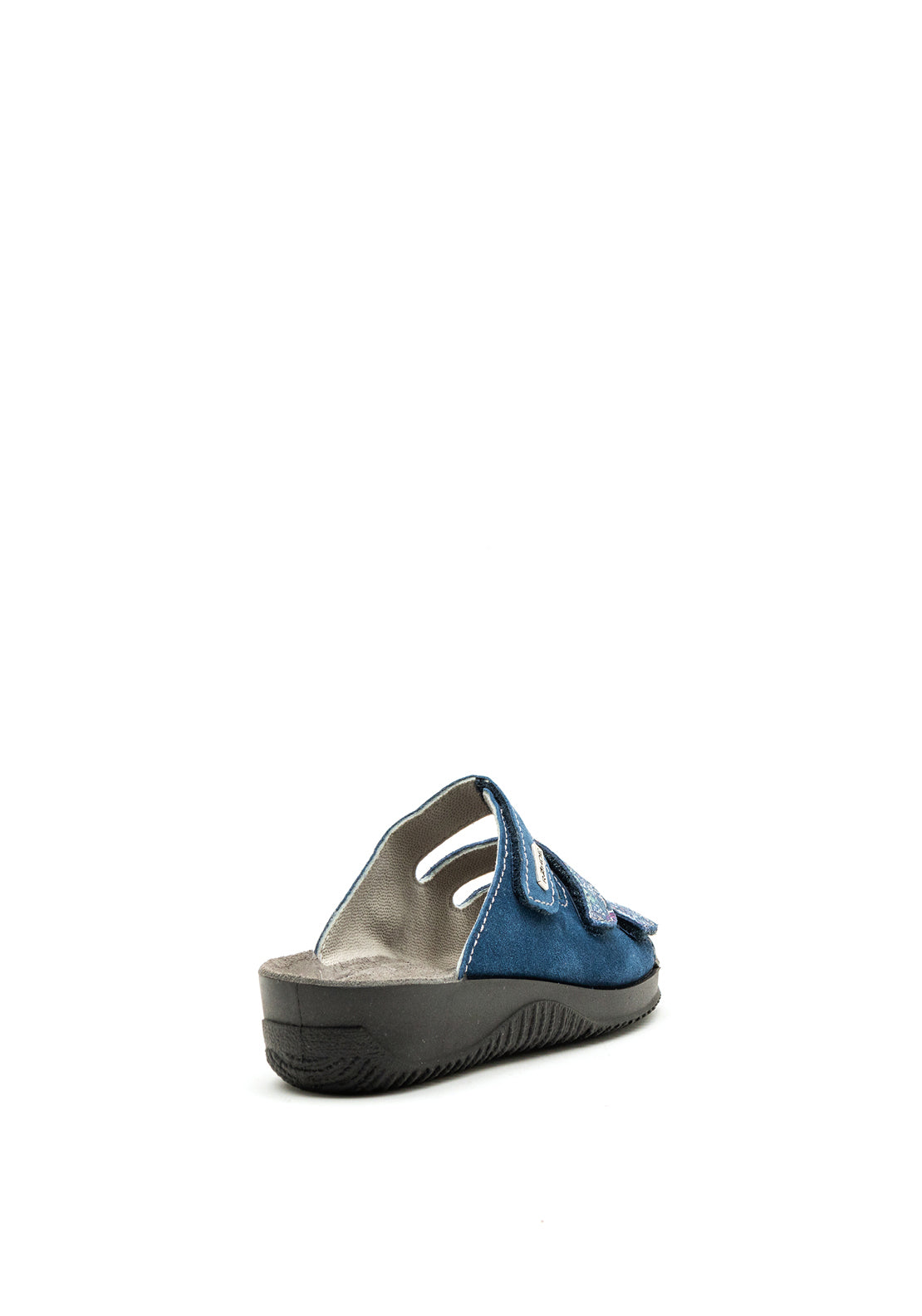 Rohde Suede Velcro Strap Slip on Sandals, Blue
