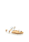 Rohde Toe Loop Buckle Strap Slip on Sandals, White