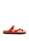 Rohde Toe Loop Buckle Strap Slip on Sandals, Red