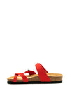 Rohde Toe Loop Buckle Strap Slip on Sandals, Red