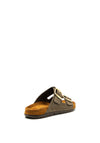 Rohde Leather Buckle Chunky Slip on Sandals, Khaki