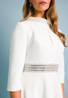 Veni Infantino for Ronald Joyce Embellished Dress, Ivory