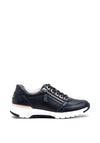 Gabor Womens Rolling Soft Leather Zip Trainers, Navy