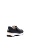 Gabor Womens Rolling Soft Leather Zip Trainers, Navy