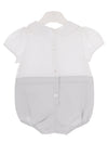 Sardon Baby Polka Dot Romper Suit, Grey