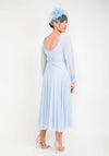 Veni Infantino for Ronald Joyce Chiffon Front Knot Embellished Dress, Sky Blue