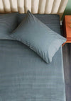 Kew Gardens Grandiflora Superking Fitted Sheet Set, Charcoal