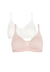 Royce Posie Comfort 2 Pack T-Shirt Bras, Blush Ivory