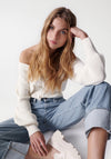 Salsa Knitted Cardigan, Pearl White