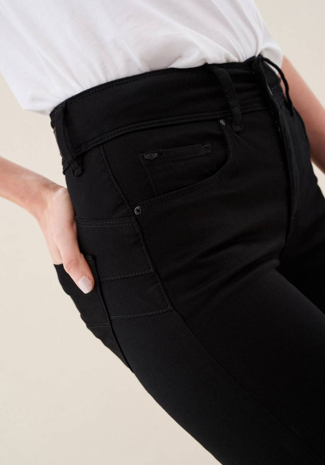 Salsa Push In Secret Bootleg Jeans, Black
