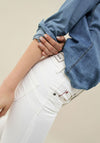Salsa Push In Secret Stainless Skinny Jeans, White