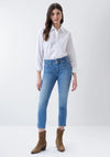 Salsa Push In Cropped Skinny Jeans, Blue