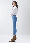 Salsa Push In Cropped Skinny Jeans, Blue