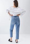 Salsa Slim Cropped Boyfriend Jeans, Light Blue