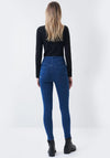 Salsa High Waist Jeggings, Blue Denim