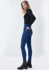Salsa High Waist Jeggings, Blue Denim