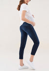 Salsa Hope Capri Maternity Jeans, Dark Blue Denim