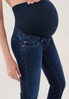 Salsa Hope Capri Maternity Jeans, Dark Blue Denim