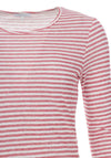 Salsa Striped Contrast Sweater, Red
