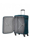 Samsonite Citybeat 4 Wheel Spinner Expandable Medium Suitcase, Petrol Blue