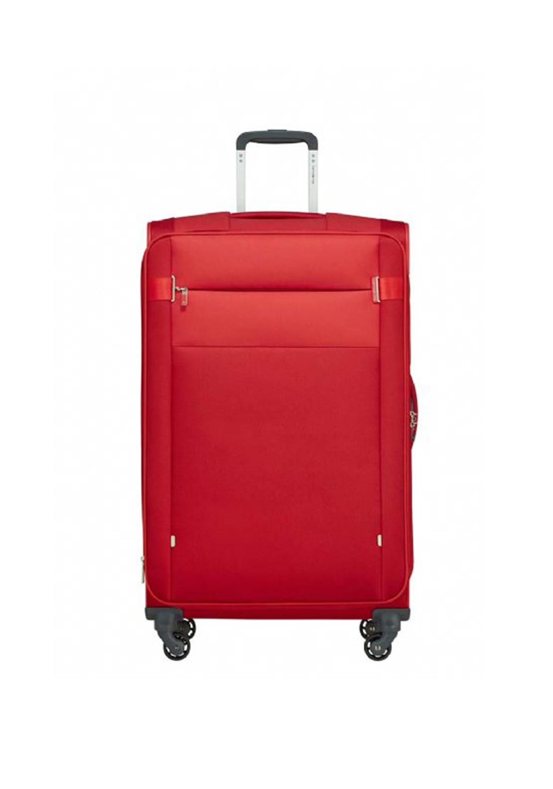 Samsonite Citybeat 4 Wheel Spinner Expandable Large Suitcase, Red