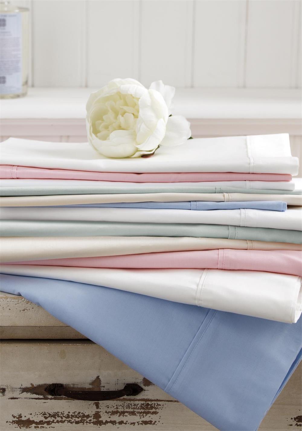 Sanderson 300 Thread Count Plain Dye Base Valance, White