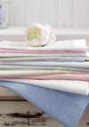 Sanderson 300 Thread Count Plain Dye Valance Sheet, Silver