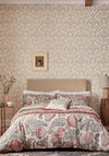 Sanderson Cantaloupe Cotton Sateen Duvet Cover, Pink & Beige